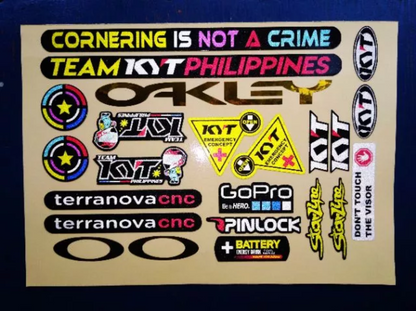 [ BUNDLE SET ] REFLECTORIZED VISOR STICKERS [ THICKER QUALITY / HD PRINTOUT / MACHINE CUT ]