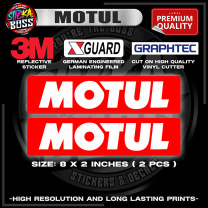 MOTUL | 2 PCS | 3M REFLECTIVE STICKER | PREMIUM LAMINATED【PREMIUM QUALITY】