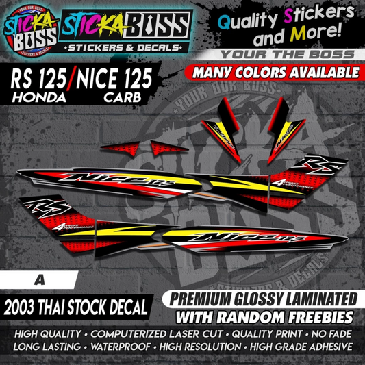 RS 125 / NICE 125 ( 2003 THAI STOCK DECAL ) 【PREMIUM GLOSSY LAMINATED】