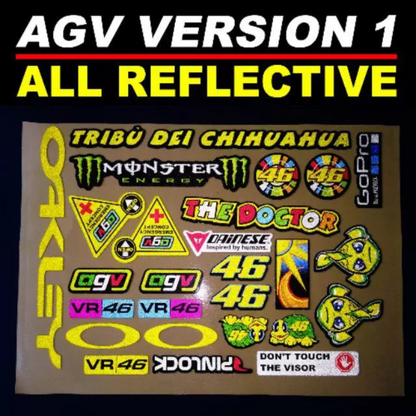 [ BUNDLE SET ] REFLECTORIZED VISOR STICKERS [ THICKER QUALITY / HD PRINTOUT / MACHINE CUT ]