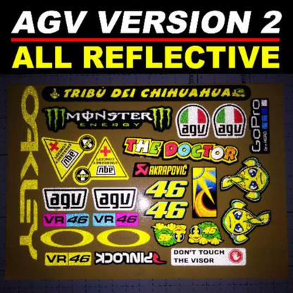 [ BUNDLE SET ] REFLECTORIZED VISOR STICKERS [ THICKER QUALITY / HD PRINTOUT / MACHINE CUT ]