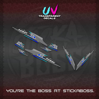 NMAX V1 THAI-INDO  UV TRANSPARENT DECALS (THMI 02 DESIGN)STICKER DECALS By STICKABOSS