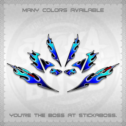 CLICK 125 V4 VARIO DECALS (2026 MOTIF FLAME 2 TONE)STICKER DECALS By STICKABOSS
