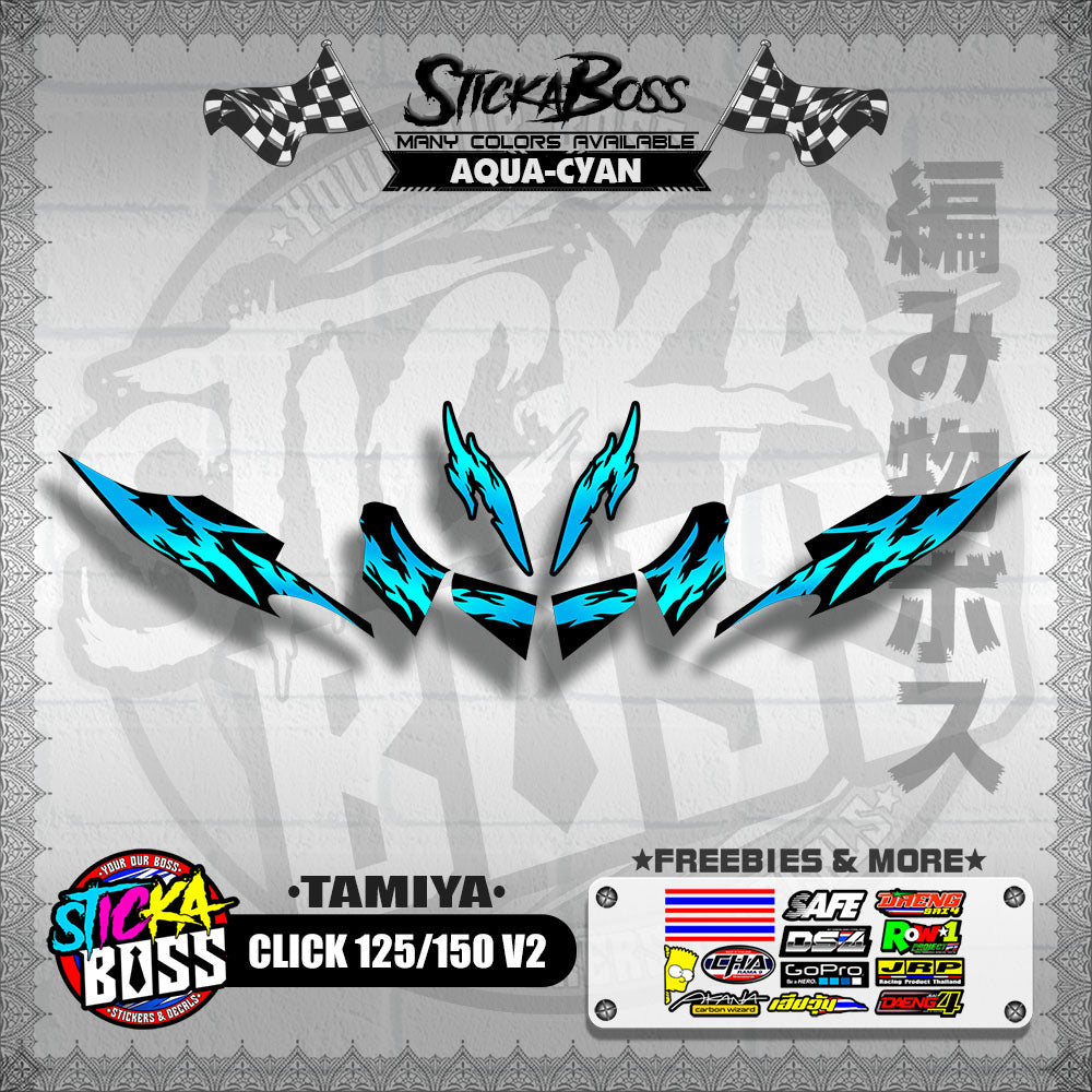 CLICK 125 / 150 V2 DECALS ( TAMIYA )【WITH FREEBIES】