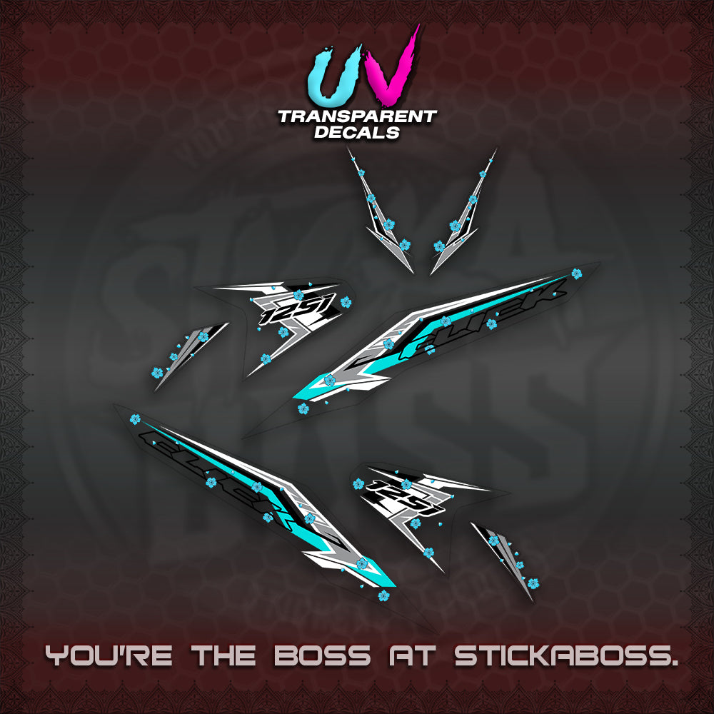 CLICK V2 UV TRANSPARENT VARIO DECALS (MOTIF POLET SAKURA DESIGN)STICKER DECALS By STICKABOSS