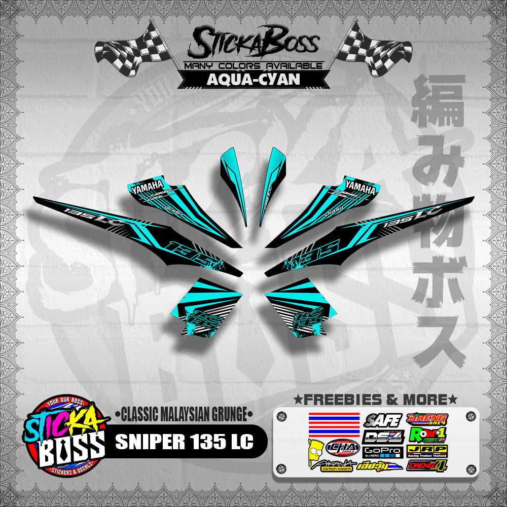 SNIPER 135 LC DECALS ( CLASSIC MALAYSIAN GRUNGE )【WITH FREEBIES】