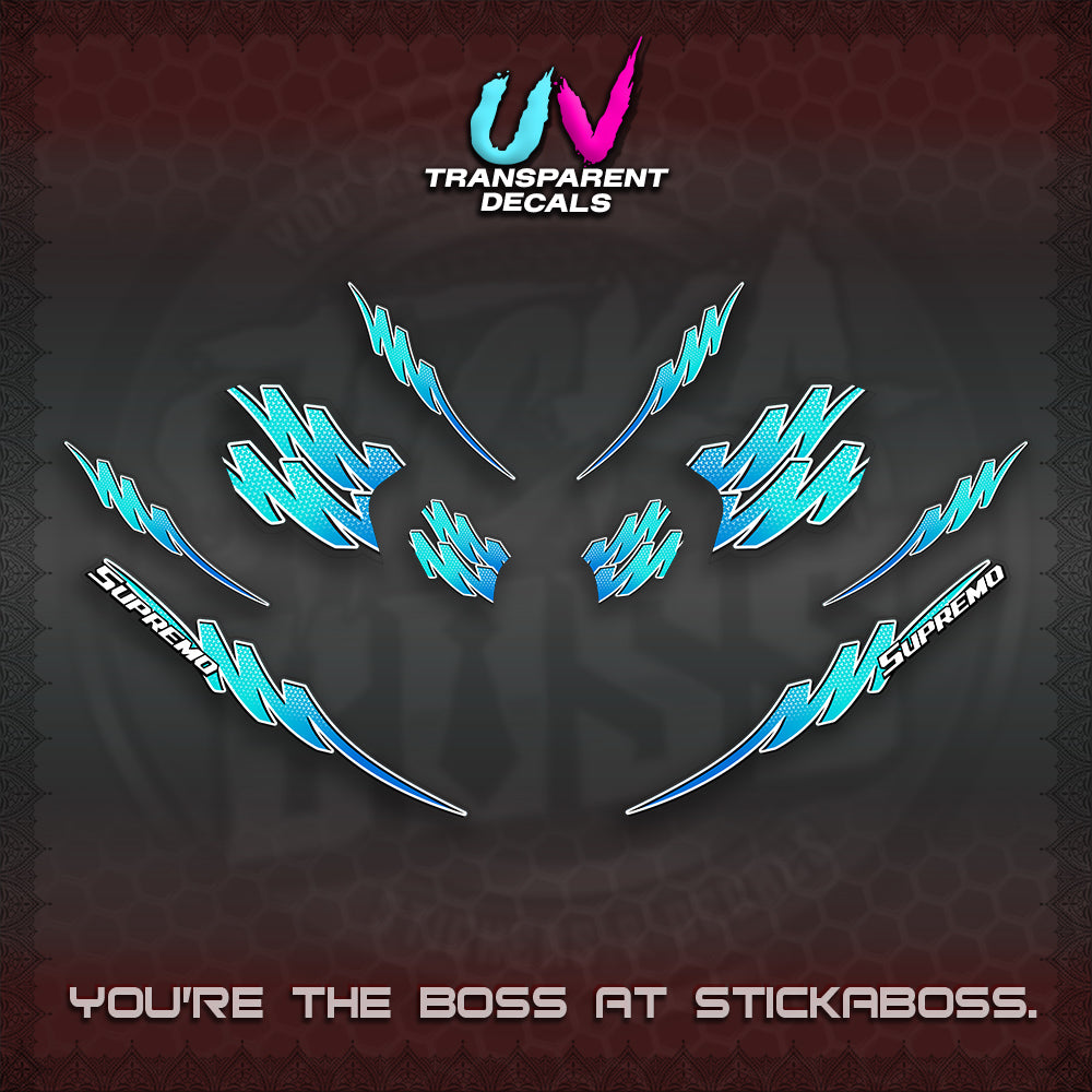 ADV 160 UV TRANSPARENT STRIPING(2 TONE PUTREA VIRDIAN) STICKER DECALS By STICKABOSS