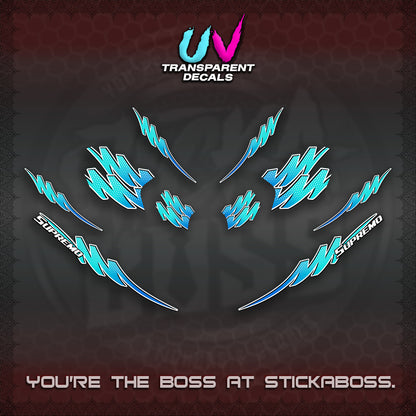 ADV 160 UV TRANSPARENT STRIPING(2 TONE PUTREA VIRDIAN) STICKER DECALS By STICKABOSS