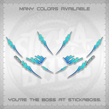 AEROX V2 FOR WHITE STRIPING DECALS (2 TONE PUTRA VIRDIAN)STICKER DECALS BY STICKABOSS
