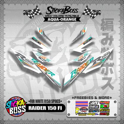 RAIDER 150 FI DECALS ( FOR WHITE R150 SPIKES )【WITH FREEBIES】