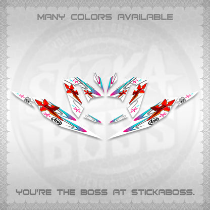 CLICK 125 V4 FOR WHITE DECALS (2026 ARAI STAR RACING DESIGN) STICKER DECALS By STICKABOSS