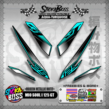 MIO SOUL I 125 GT DECALS ( MODERN METALLIC MOTIF )【WITH FREEBIES】