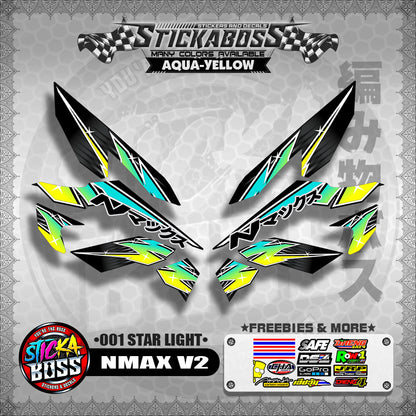 NMAX V2 STICKER DECALS ( 001 STAR LIGHT )【WITH FREEBIES】