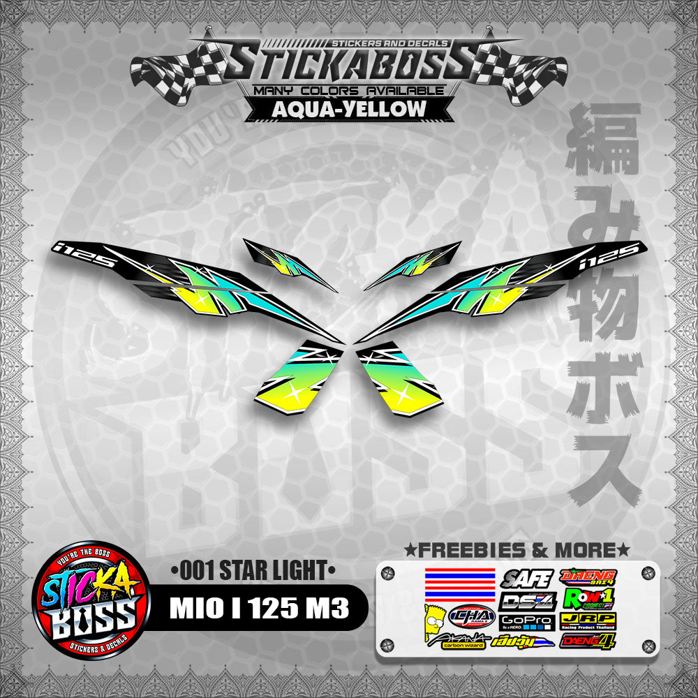 MIO I 125 M3 STICKER DECALS ( 001 STAR LIGHT )【WITH FREEBIES】