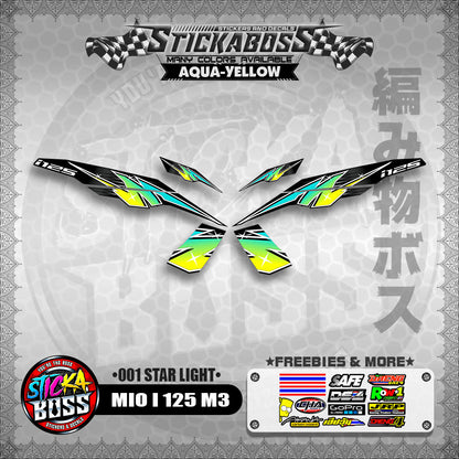 MIO I 125 M3 STICKER DECALS ( 001 STAR LIGHT )【WITH FREEBIES】