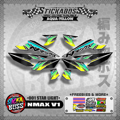 NMAX V1 STICKER DECALS ( 001 STAR LIGHT )【WITH FREEBIES】