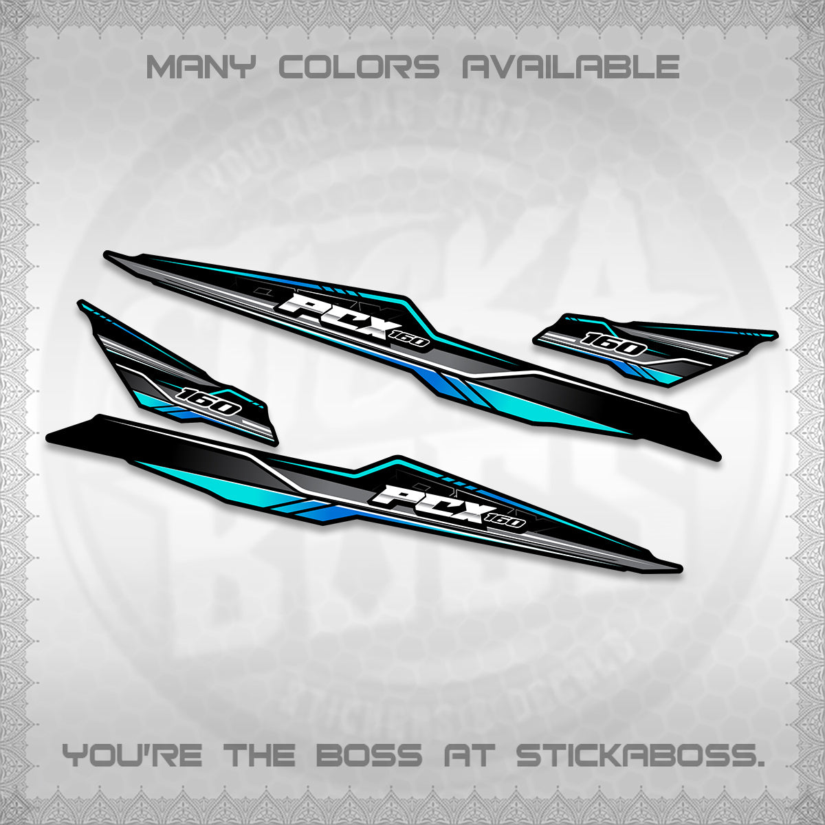 PCX 155 160 INDO DECALS (P007 NEW DESIGN)STICKER DECALS By STICKABOSS