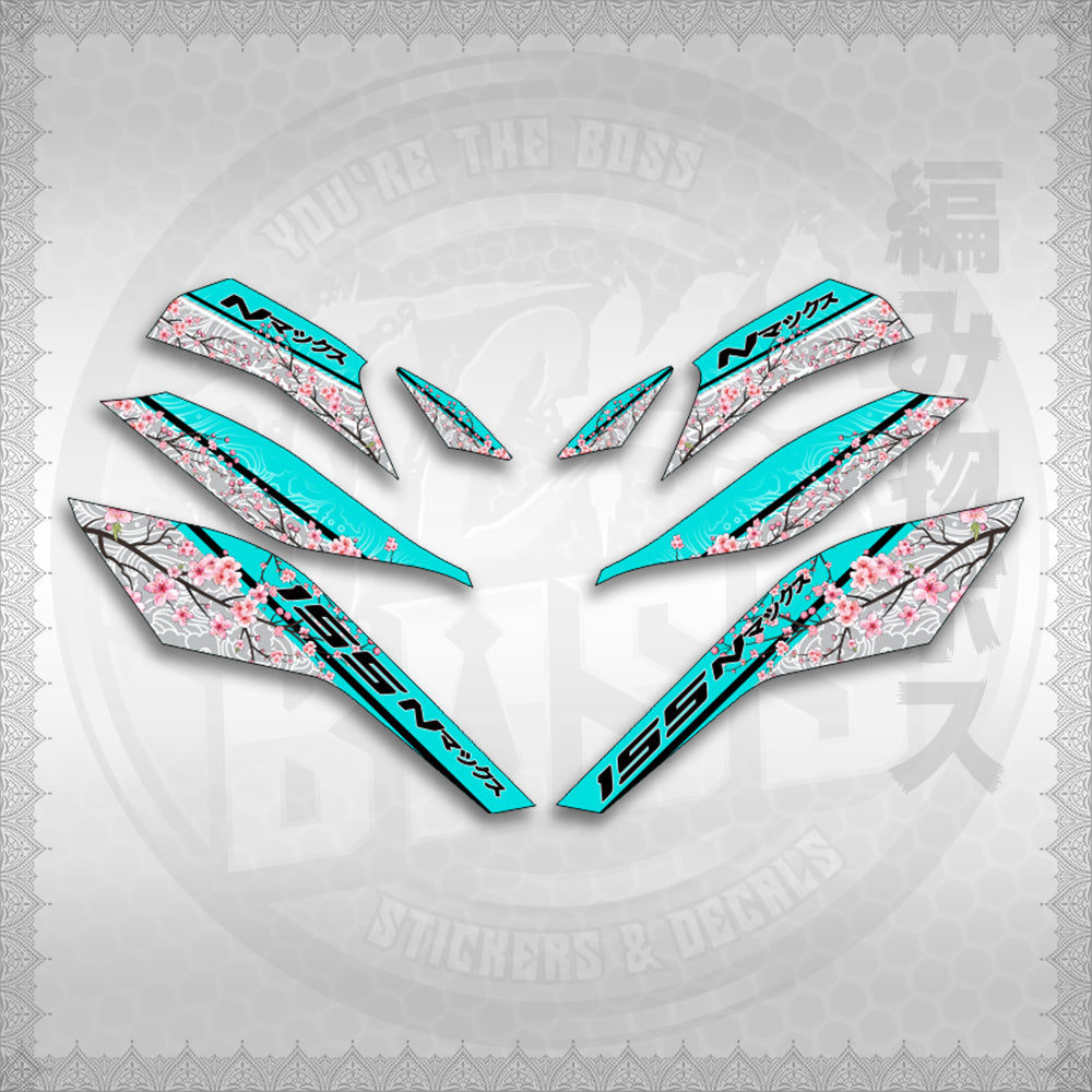 STICKER DECALS for NMAX V3 TURBO INDO (NV3SAIN) By STICKABOSS (SOFIE LAMINATED WATERPROOF)