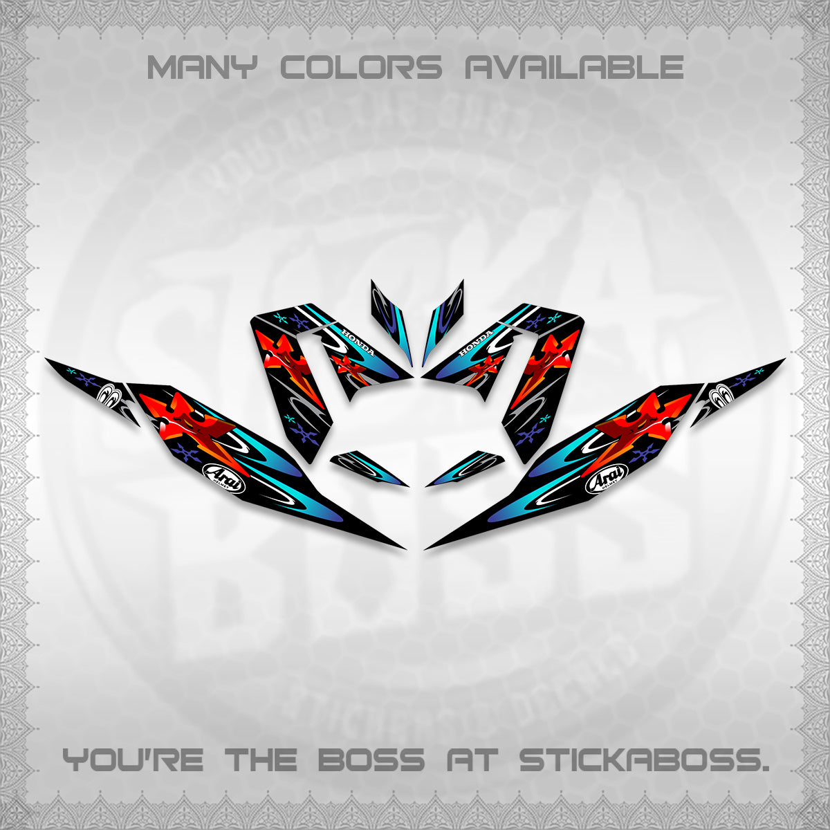 CLICK 125 V4 DECALS (2026 ARAI STAR RACING DESIGN) STICKER DECALS By STICKABOSS