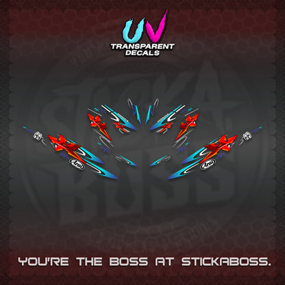 CLICK 125 V4 UV TRANSPARENT DECALS (2026 ARAI STAR RACING DESIGN) STICKER DECALS By STICKABOSS