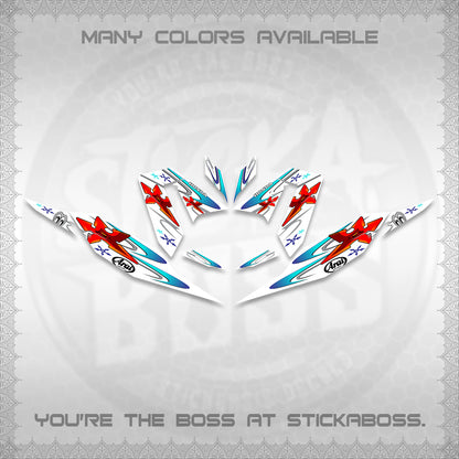 CLICK 125 V4 FOR WHITE DECALS (2026 ARAI STAR RACING DESIGN) STICKER DECALS By STICKABOSS