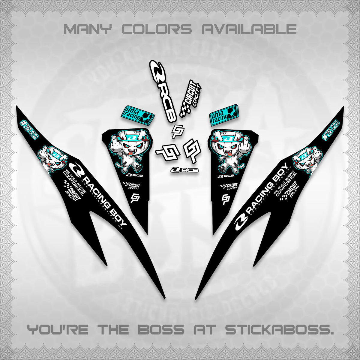 CLICK V2 DECALS (2026 RACE ZOMBIE DESIGN)STICKER DECALS By STICKABOSS