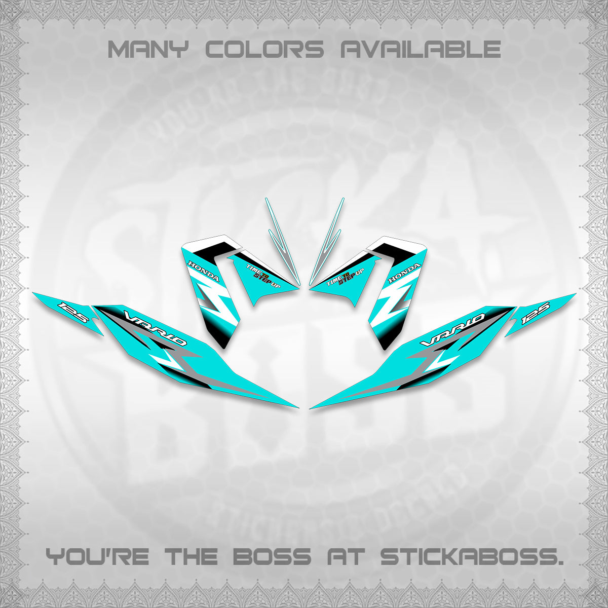CLICK 125 V4 VARIO DECALS (2026 VR0006 DESIGN) STICKER KITS BY STICKABOSS