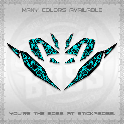 CLICK 125 V4 DECALS (2026 TRIBAL HEART DESIGN) STICKER KITS BY STICKABOSS