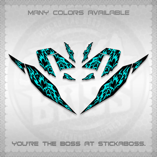 CLICK 125 V4 DECALS (2026 TRIBAL HEART DESIGN) STICKER KITS BY STICKABOSS