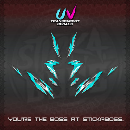 CLICK 125 V4 VARIO UV TRANSPARENT DECALS (2026 MODERN TRIBAL DESIGN) STICKER KITS By STICKABOSS