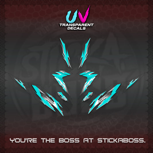 CLICK 125 V4 VARIO UV TRANSPARENT DECALS (2026 MODERN TRIBAL DESIGN) STICKER KITS By STICKABOSS