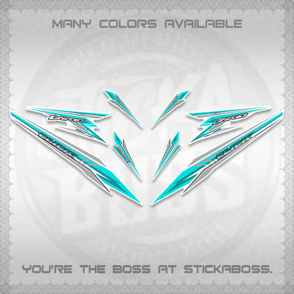 CLICK 160 VARIO FOR WHITE DECALS (2026 SHARP 00-A1 DESIGN)STICKER KITS By STICKABOSS