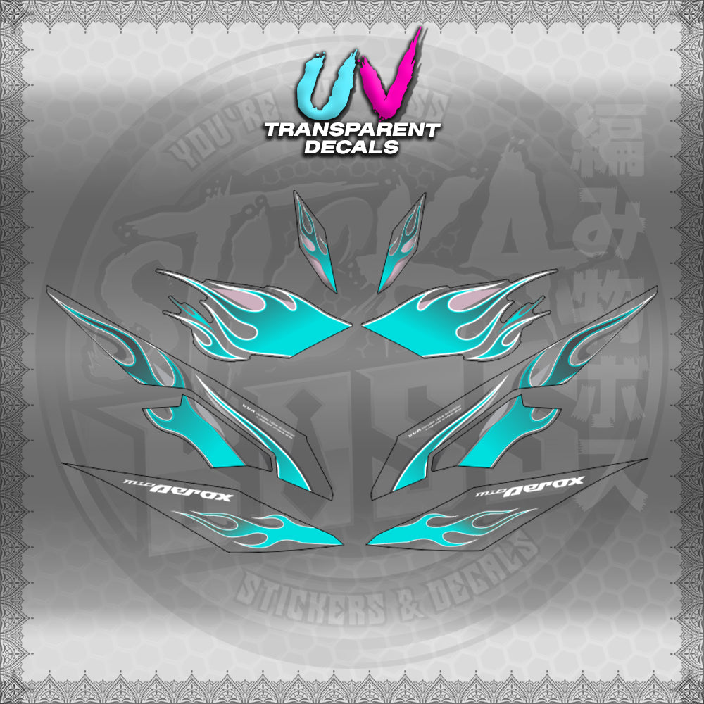 【PREMIUM UV PRINT】TRANSPARENT AEROX V3 ALPHA TURBO (AV3LEFIMO) 【WITH FREEBIES】