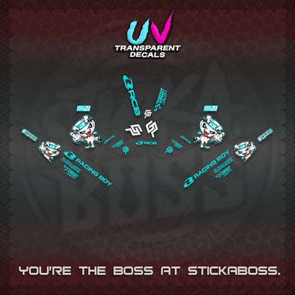 CLICK V3 UV TRANSPARENT DECALS (2026 RACE ZOMBIE DESIGN)STICKER DECALS By STICKABOSS