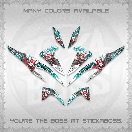 CLICK 125 V2 FOR WHITE DECALS (2026 NEW RCB 2.0 DESIGN) STICKER KITS BY STICKABOSS