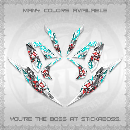 CLICK 125 V4 FOR WHITE DECALS (2026 NEW RCB 2.0 DESIGN) STICKER KITS BY STICKABOSS