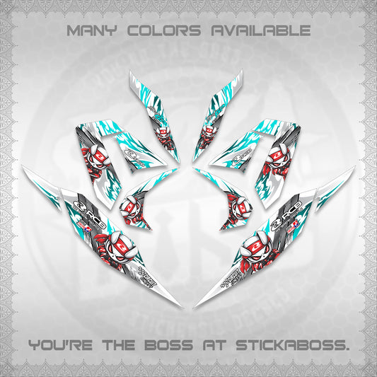 CLICK 125 V4 FOR WHITE DECALS (2026 NEW RCB 2.0 DESIGN) STICKER KITS BY STICKABOSS