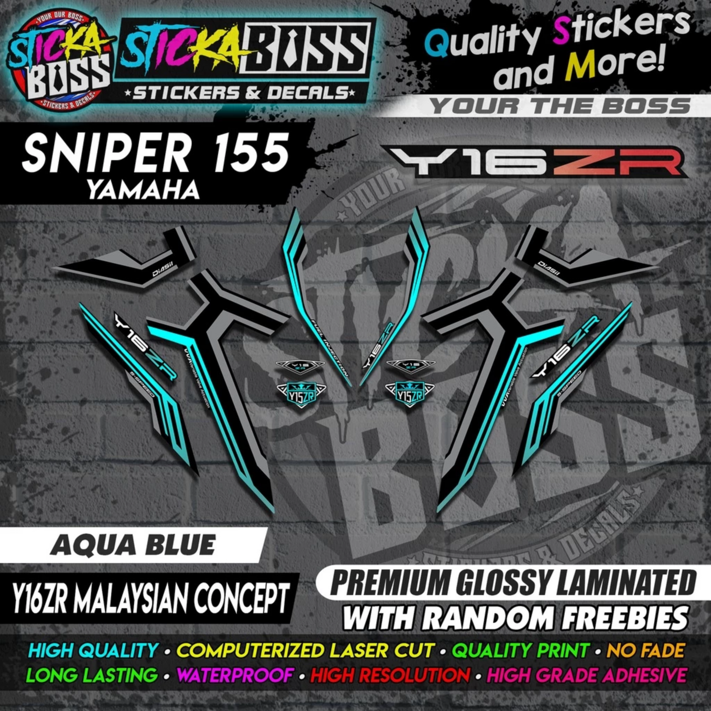 SNIPER 155 STOCK DECALS 【 Y16ZR MALAYSIAN CONCEPT 】