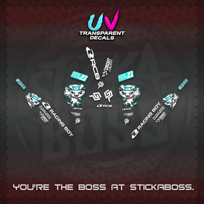 CLICK V2 UV TRANSPARENT DECALS (2026 RACE ZOMBIE DESIGN)STICKER DECALS By STICKABOSS