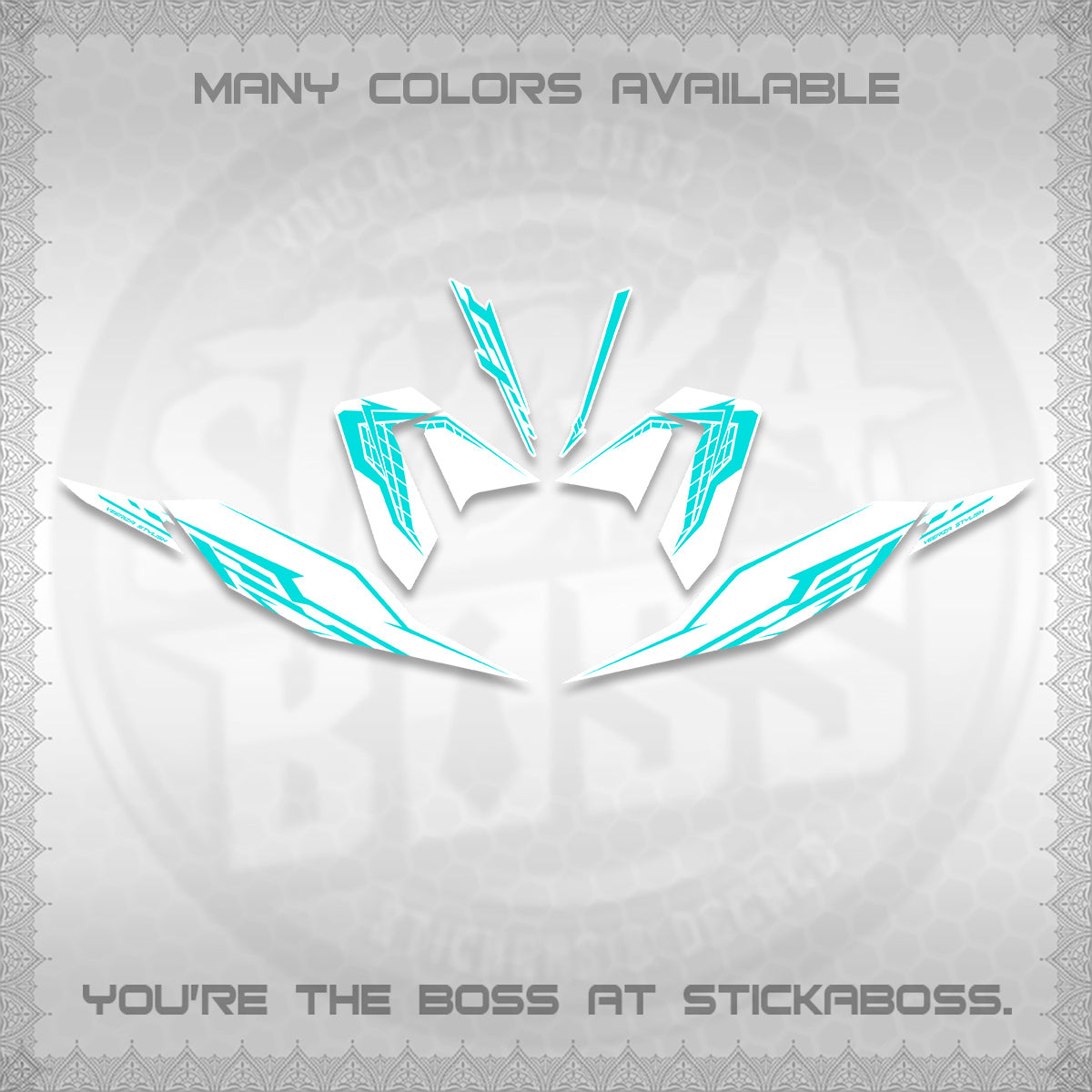 CLICK 125 V4 FOR WHITE DECALS (2026 VEERIZA STYLISH DESIGN) STICKER DECALS By STICKABOSS