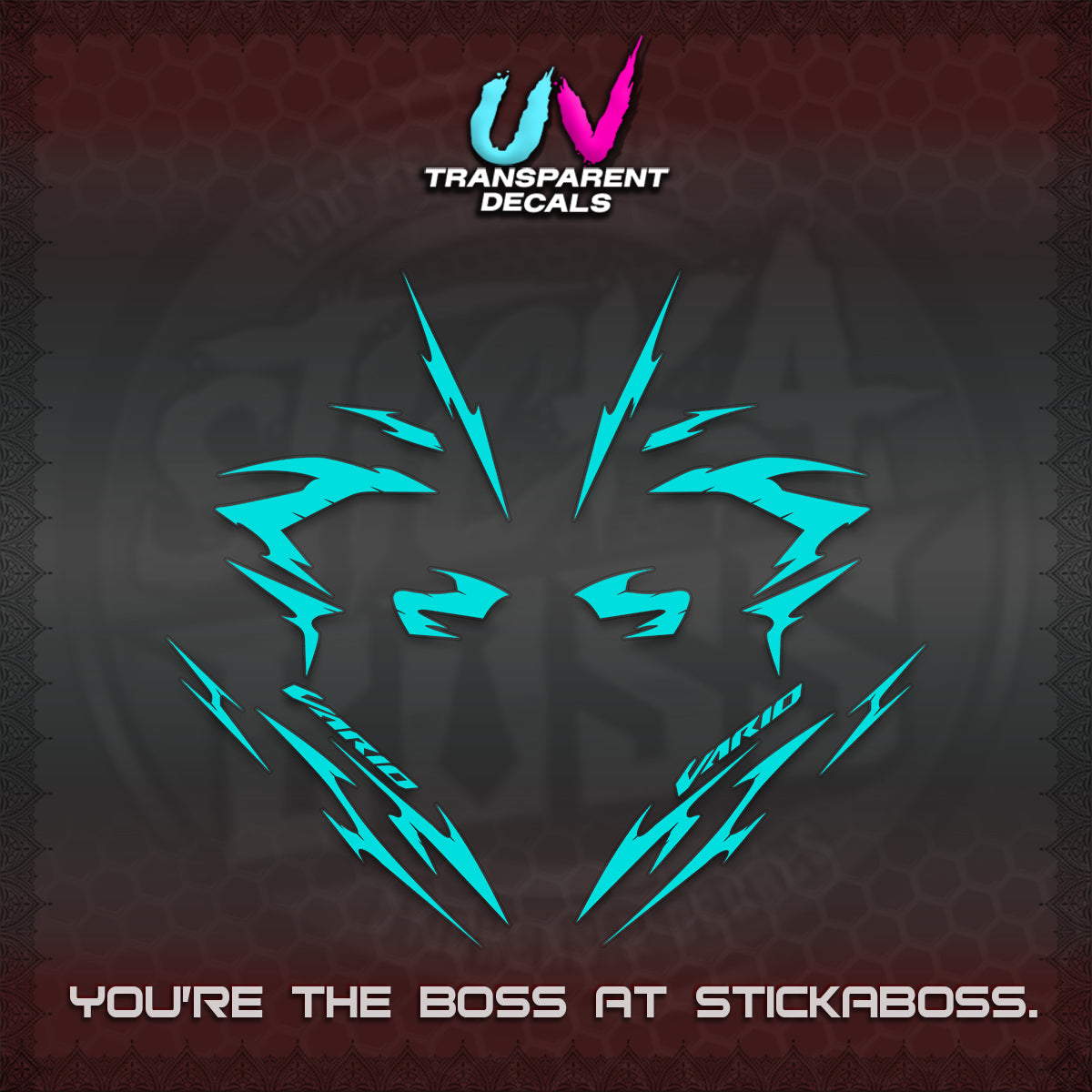 CLICK V3 UV TRANSPARENT DECALS (2026 VARIO NEW STRIPES) STICKER KITS BY STICKABOSS