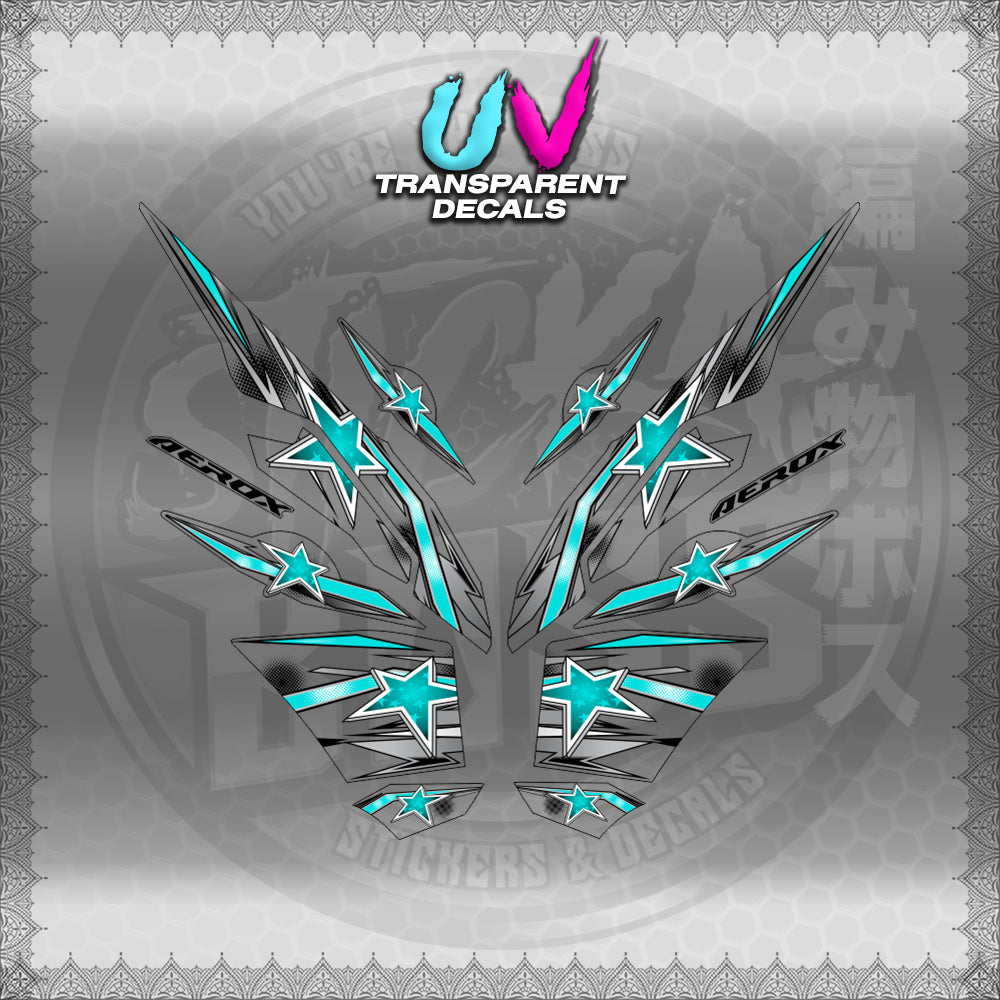 【PREMIUM UV PRINT】TRANSPARENT AEROX V3 ALPHA TURBO INDO (AV3LESTSE)【WITH FREEBIES】