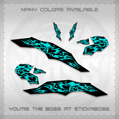 CLICK 125 V3 DECALS (2026 TRIBAL HEART DESIGN) STICKER KITS BY STICKABOSS
