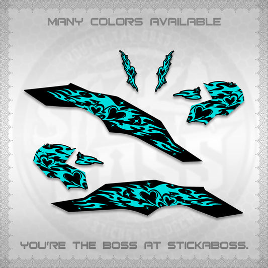 CLICK 125 V3 DECALS (2026 TRIBAL HEART DESIGN) STICKER KITS BY STICKABOSS