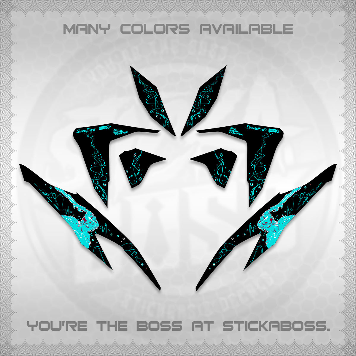 CLICK V2 DECALS (2026 2F2F SWIRL DESIGN) STICKER KITS BY STICKABOSS
