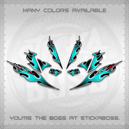 CLICK 125 V4 VARIO DECALS (2026 MOTIF FLAME 1 TONE)STICKER DECALS By STICKABOSS
