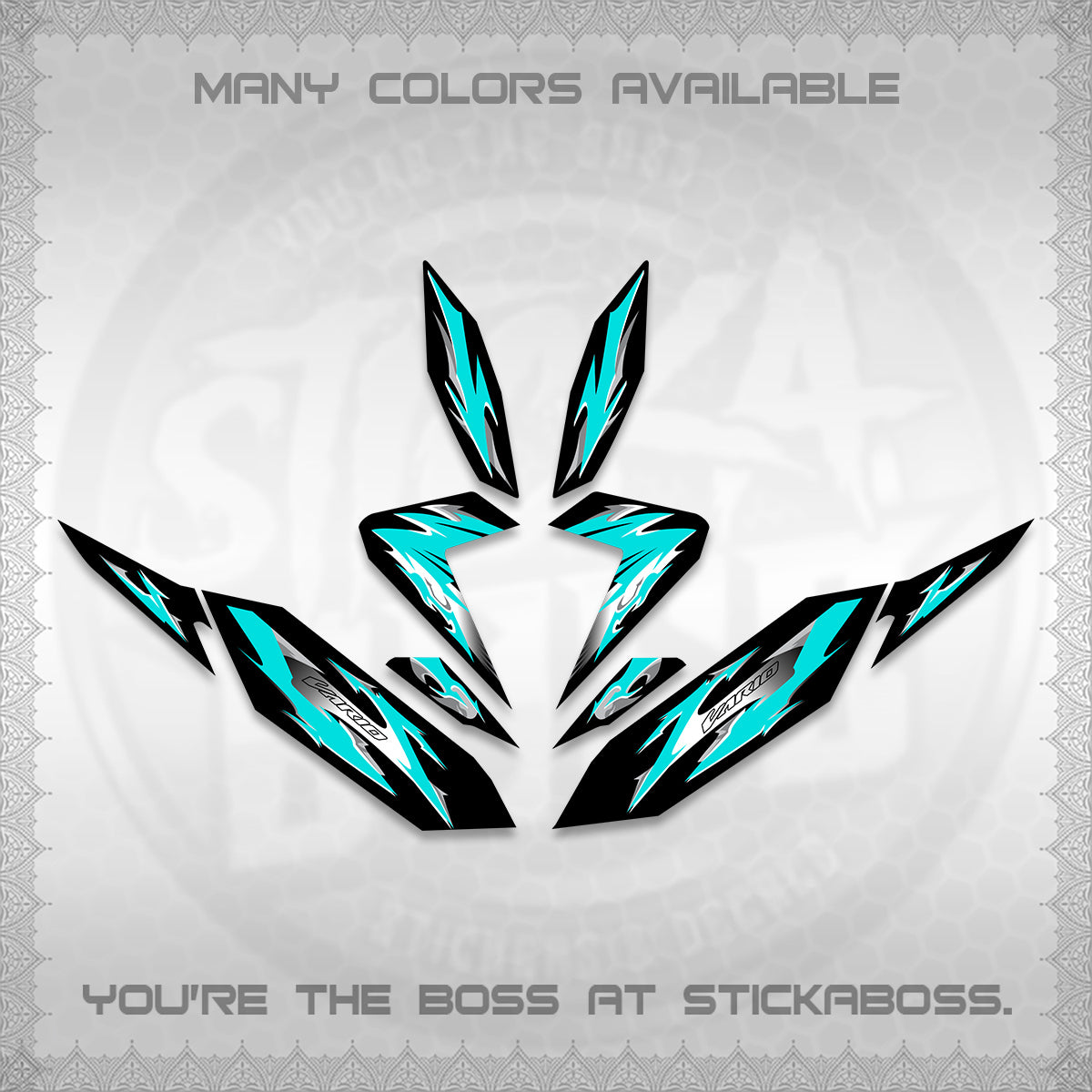 CLICK 125 V4 VARIO DECALS (2026 MODERN TRIBAL DESIGN) STICKER KITS By STICKABOSS