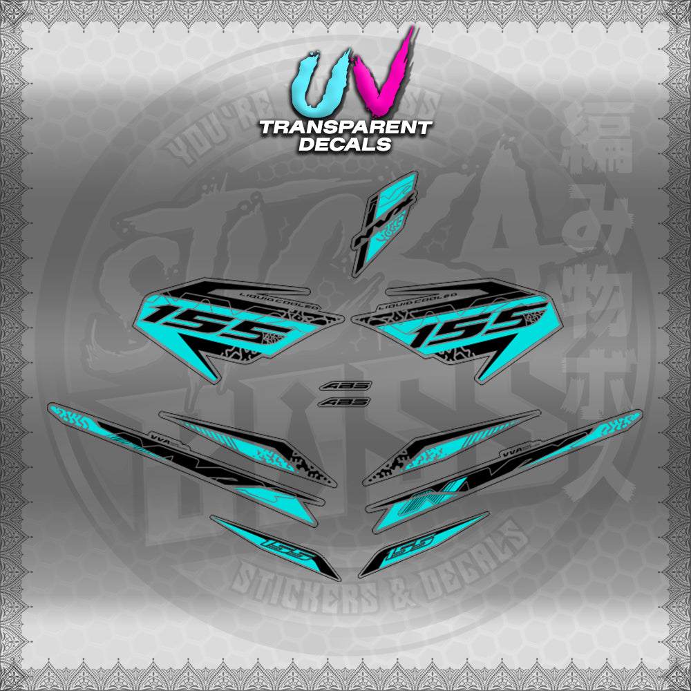 【PREMIUM UV PRINT】TRANSPARENT AEROX V3 ALPHA TURBO INDO (AV312TEDE)【WITH FREEBIES】