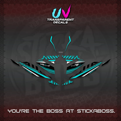 CLICK 125 V4 VARIO UV TRANSPARENT DECALS (2026 VR0007 DESIGN) STICKER KITS By STICKABOSS