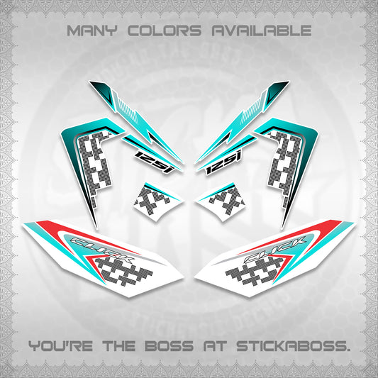 CLICK 125 V4 VIETNAM FOR WHITE DECALS (2026 TERBARU MOTIF DESIGN) STICKER KITS BY STICKABOSS